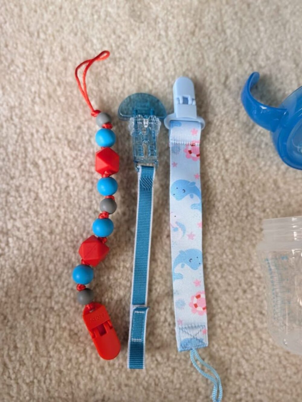 nuby pacifier clip holders beaded sea Animals